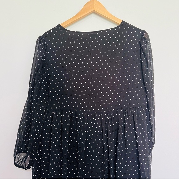 Sunday Best Jinx black polka dot mini dress size medium - Picture 7 of 10